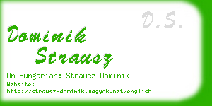 dominik strausz business card